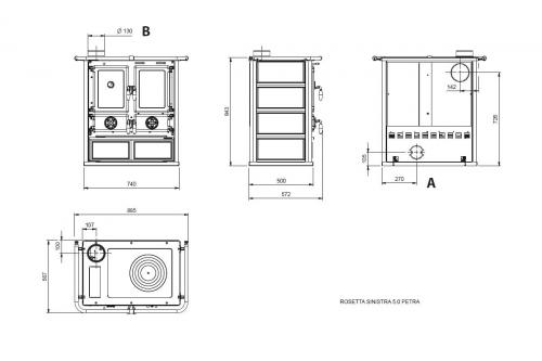 Preview: cooking stove Rosetta Sinistra Petra 5.0 from La Nordica